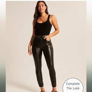 Abercrombie & Fitch Curve Love Vegan Leather Skinny Pant